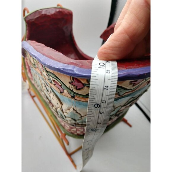 Large Jim Shore Heartwood Creek "A Sleigh Full Of Dreams" Handcrafted Figurine - Picture 7 of 9